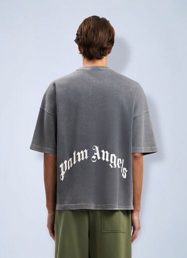 LN-CC® - Palm Angels: Skull Loose T-Shirt - Grey Palm Angels Skull Loose T-Shirt Grey pma0164059