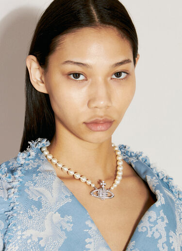 Vivienne Westwood 单排浅浮雕颈链 银色 vww0356005