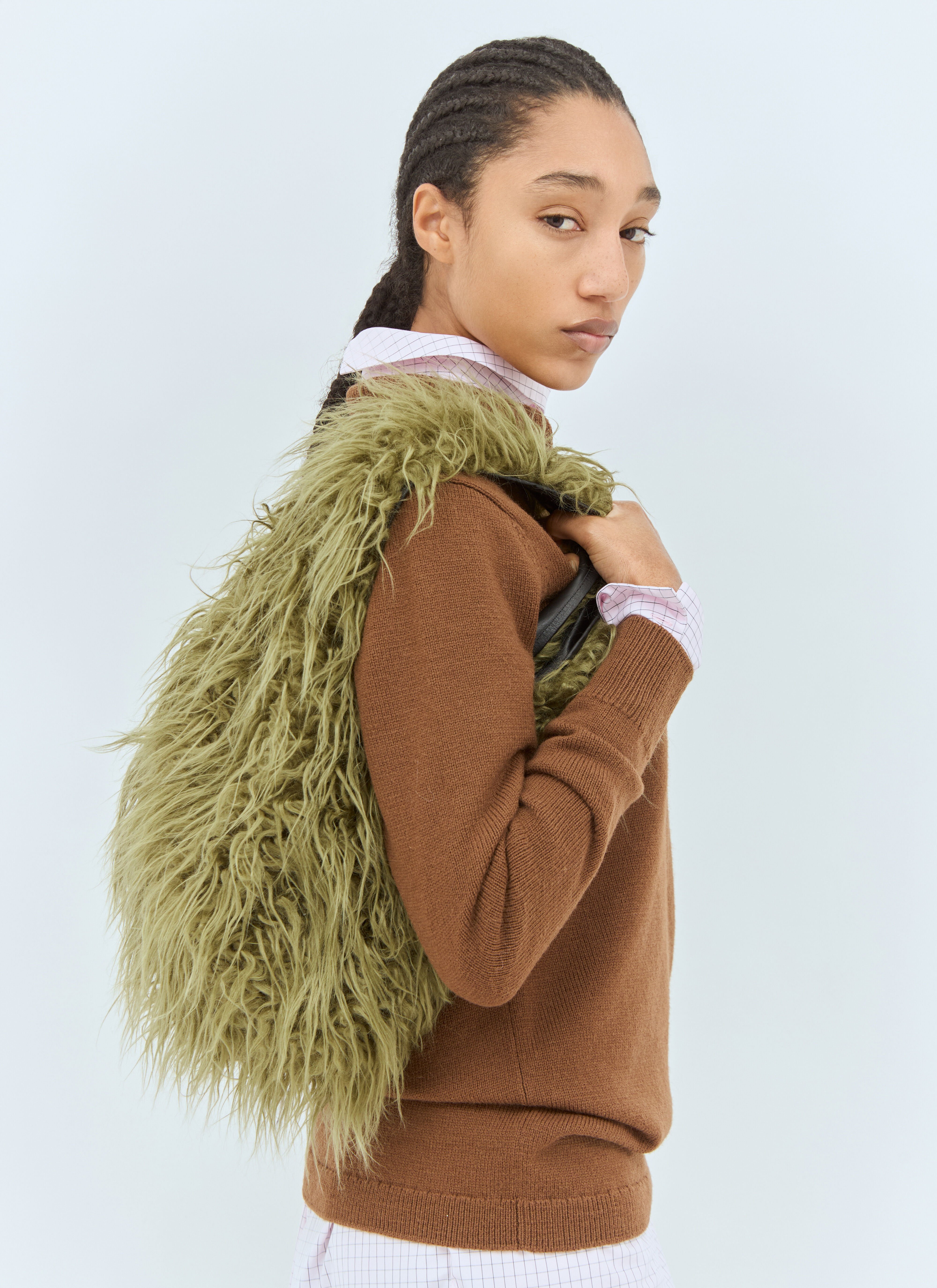 DRIES VAN NOTEN エコファー ビッグバッグ DRIES VAN NOTEN ～ ふわもこ、エコファーバッグ : CLOSET