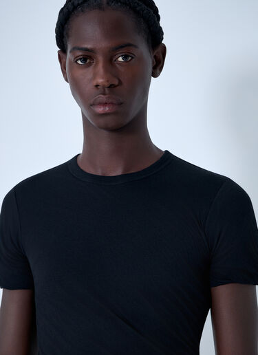 Cotton Short Sleeve T-Shirt Rick Owens Cotton Short Sleeve T-Shirt Black ric0161020