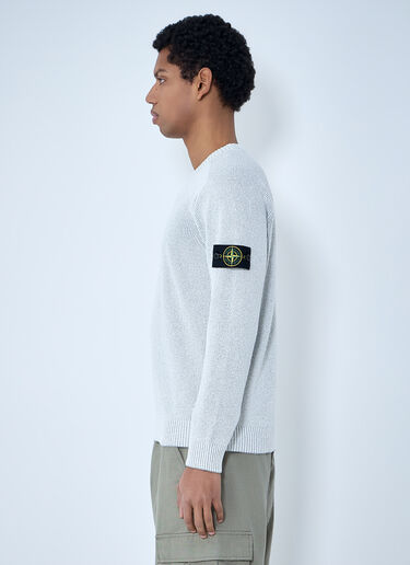 Stone Island Ribbed Knit Crewneck Sweater Grey sto0164073