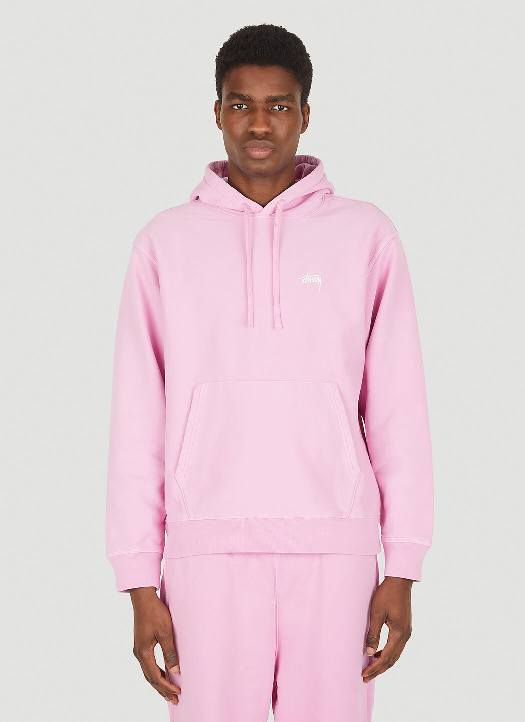 Hoodie stussy pink discount