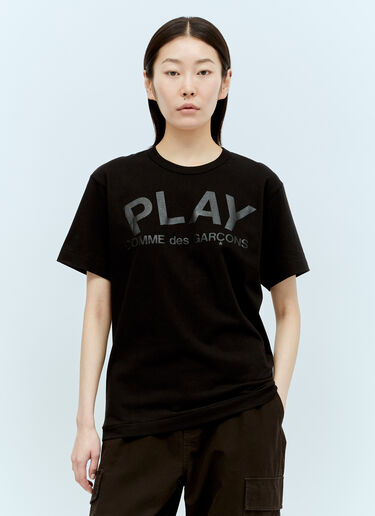 Comme Des Garçons PLAY Logo Print T-Shirt Black cpl0356006
