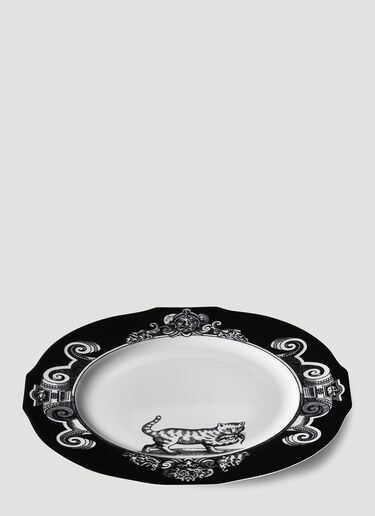 Gucci Set Of Two Cat Presentation Plate Black wps0638424