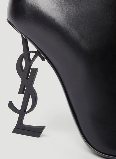 오피움 로고 하이힐 부츠 Saint Laurent 오피움 로고 하이힐 부츠 블랙 sla0249078