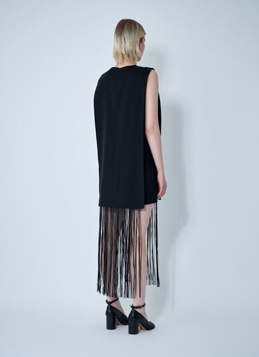 Sportmax Finnici Fringe Midi Dress Black spx0261004