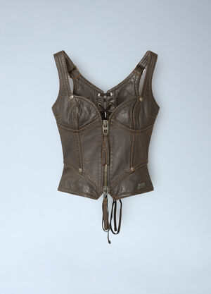 Miss Sixty x KNWLS Leather Top Black msk0263009