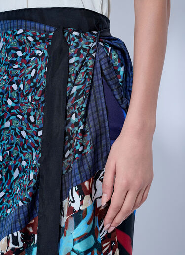 Dries Van Noten Scarfy Long Skirt Blue dvn0265011