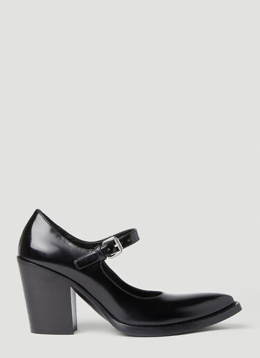 Prada Mary Jane Heeled Sandals Black pra0252057