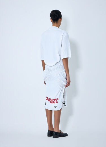 LUEDER Shirred Football Dress White ldr0264006