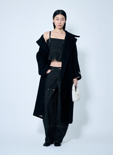 Fluffy Denim Strap Top GANNI Fluffy Denim Strap Top Black gan0259030