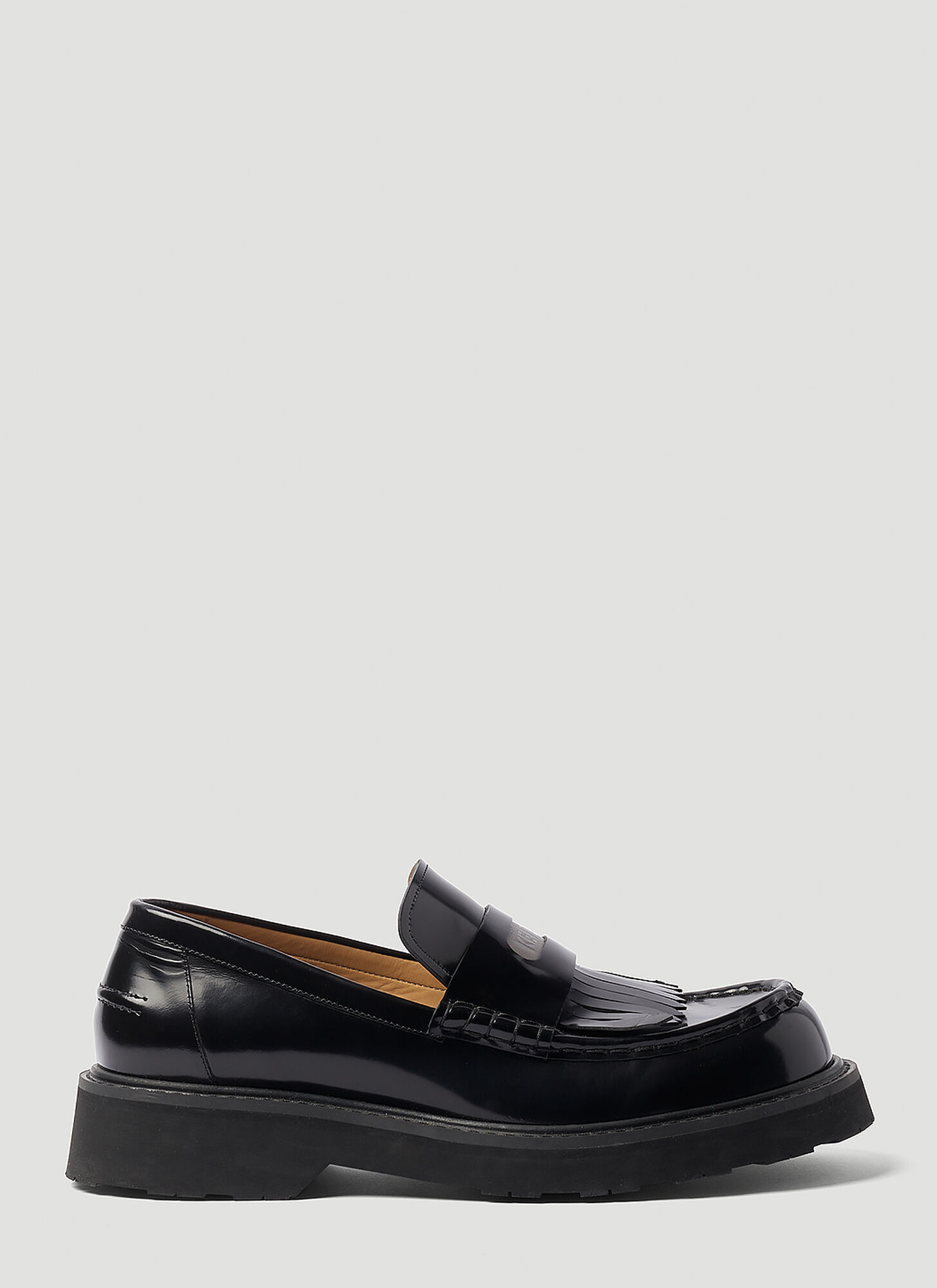 Shop Kenzo Smile Loafers In Black