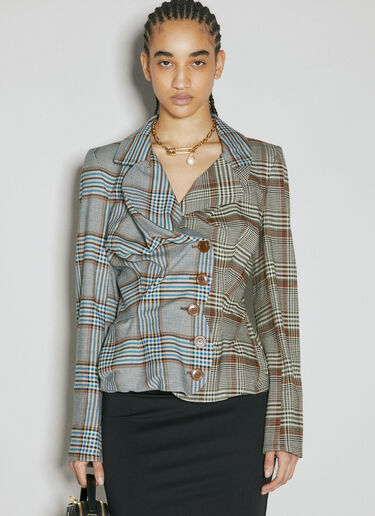 Vivienne Westwood Drunken 精裁西装外套 灰色 vvw0253008