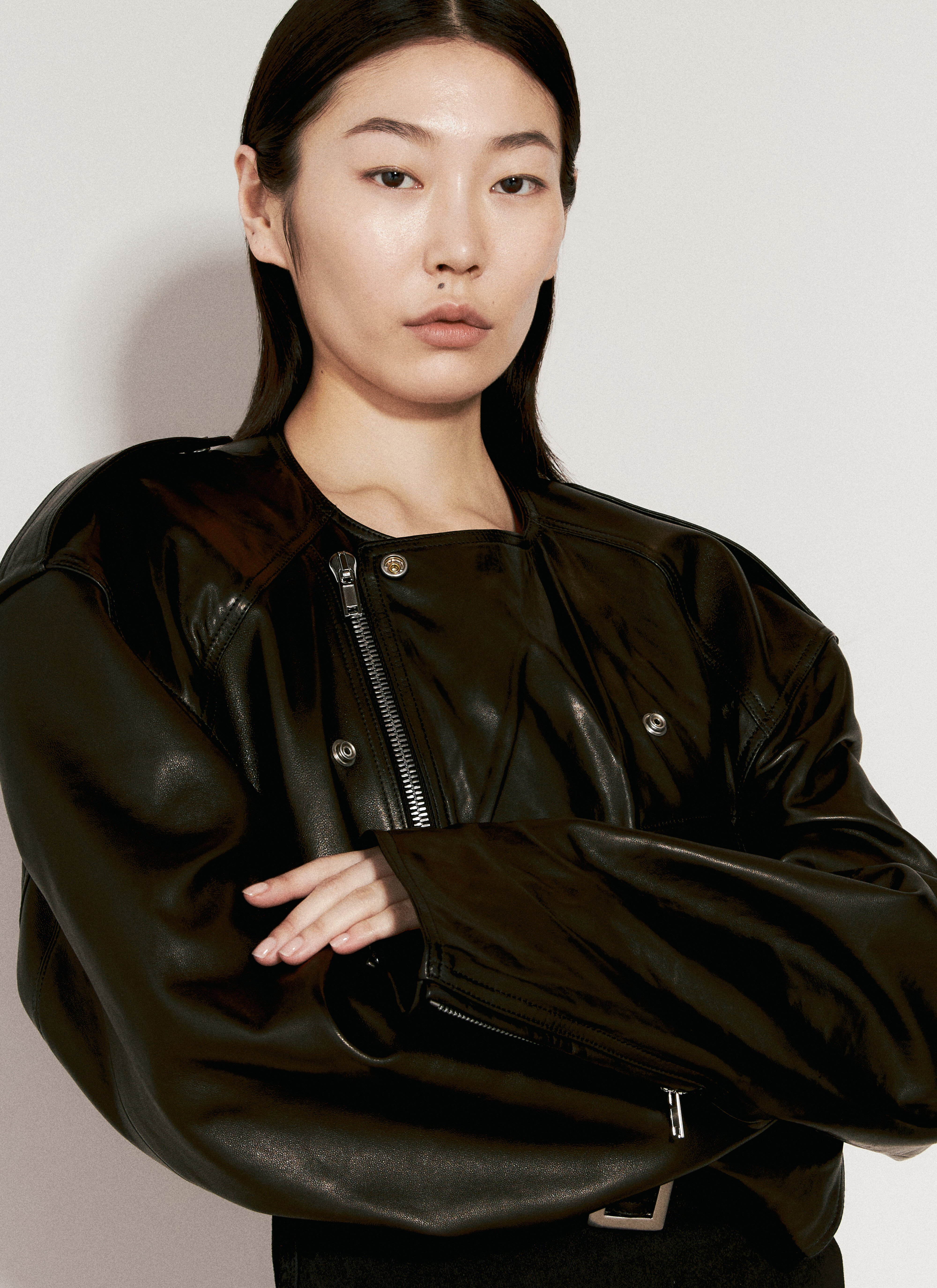 Rick owens leather jacket sale top