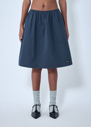 Miu Miu Elasticated Waist A-Line Skirt Grey miu0264006