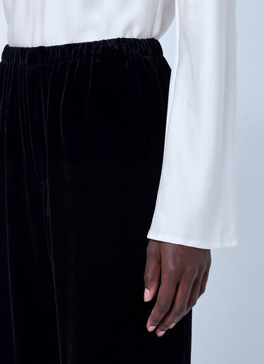 LN-CC® - RÓHE: Velvet Relaxed Trousers - Black RÓHE Velvet Relaxed Trousers Black roe0266008