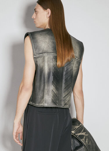 Eytys Harper Emboss Vintage Leather Vest Grey eyt0354006