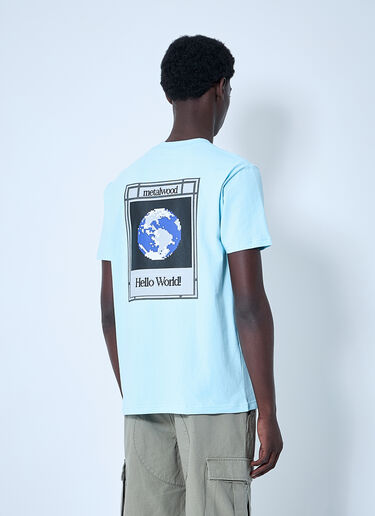 Metalwood Logo Motif T-Shirt Light Blue met0160004