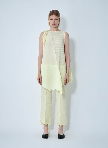 Issey Miyake Wrinkled And Twisted Dress Yellow ism0261001