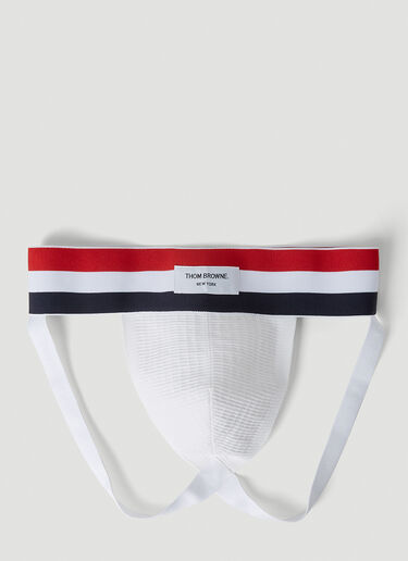 Thom Browne Striped Jock Strap White thb0152001