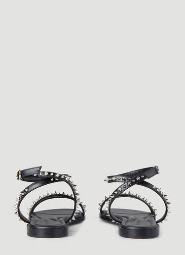 Alexander McQueen 尖钉细节凉鞋 黑 amq0248019
