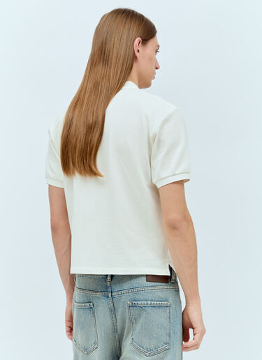 Miu Miu Logo Embroidery Polo Shirt White miu0156005