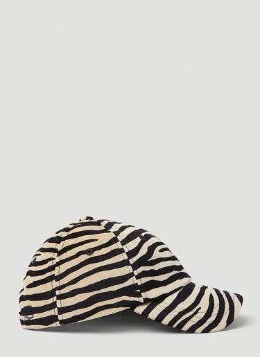 Zebra Print Baseball Cap Rabanne Zebra Print Baseball Cap Beige pac0253041