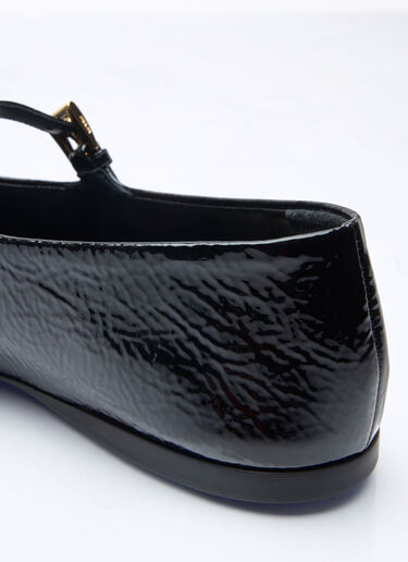 Prada 베르니체 발레리나 플랫 슈즈 블랙 pra0259001