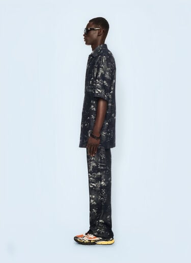 Off-White Jacquard Fresco Bowling Shirt Blue ofw0160113