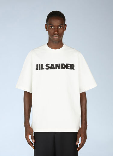 Jil Sander Logo Print T-Shirt Cream jil0151033