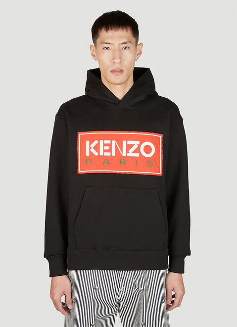 ERL Logo Patch Hooded Sweatshirt Blue erl0152012