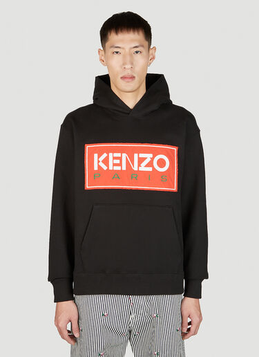 Kenzo 徽标贴饰连帽运动衫 黑色 knz0152030