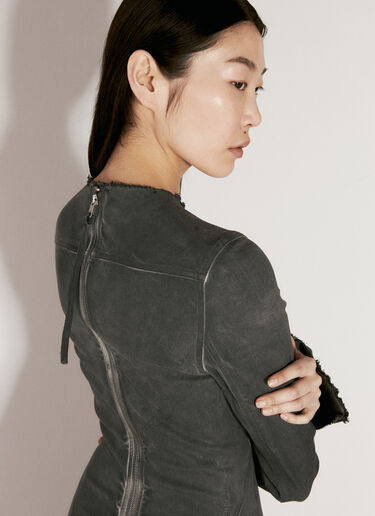 Rick Owens 코팅 마감 데님 맥시 원피스  그레이 ric0256002