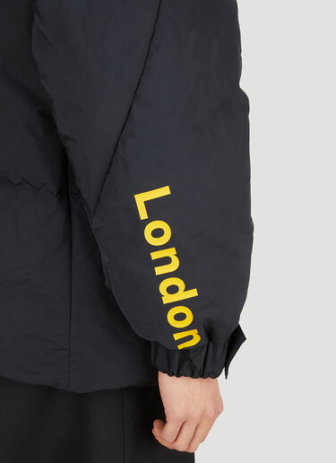 Burberry 로고 프린트 퍼퍼 재킷 블랙 bur0150014
