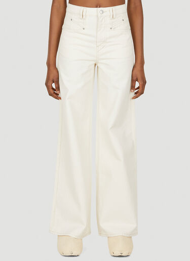 Stranden Bemyndige tøve Isabel Marant Women's Lemony Wide Leg Jeans in White | LN-CC®