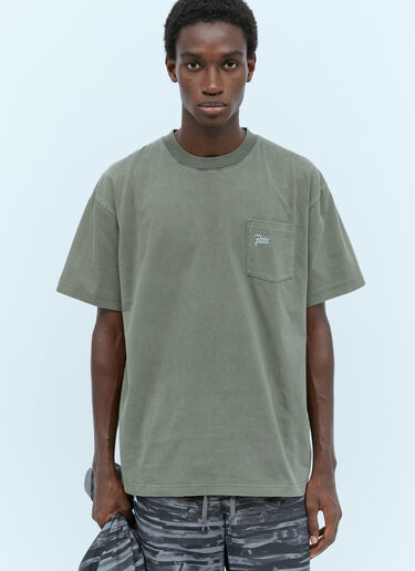 Patta Logo Embroidery T-Shirt Green pat0154006