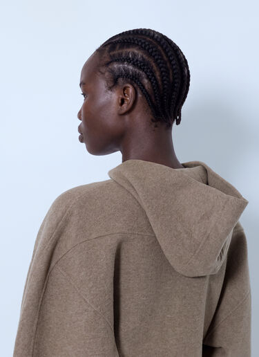 LN-CC® - Max Mara: Hooded Wool-Blend Sweatshirt - Beige Max Mara Hooded Wool-Blend Sweatshirt Beige max0266203