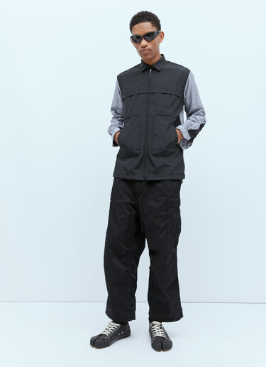Junya Watanabe Ripstop Panel Shirt Black jwn0154006
