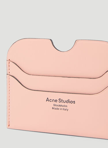 ロゴプリントレザー製カードホルダー Acne Studios ロゴプリントレザー製カードホルダー ピンク acn0154058