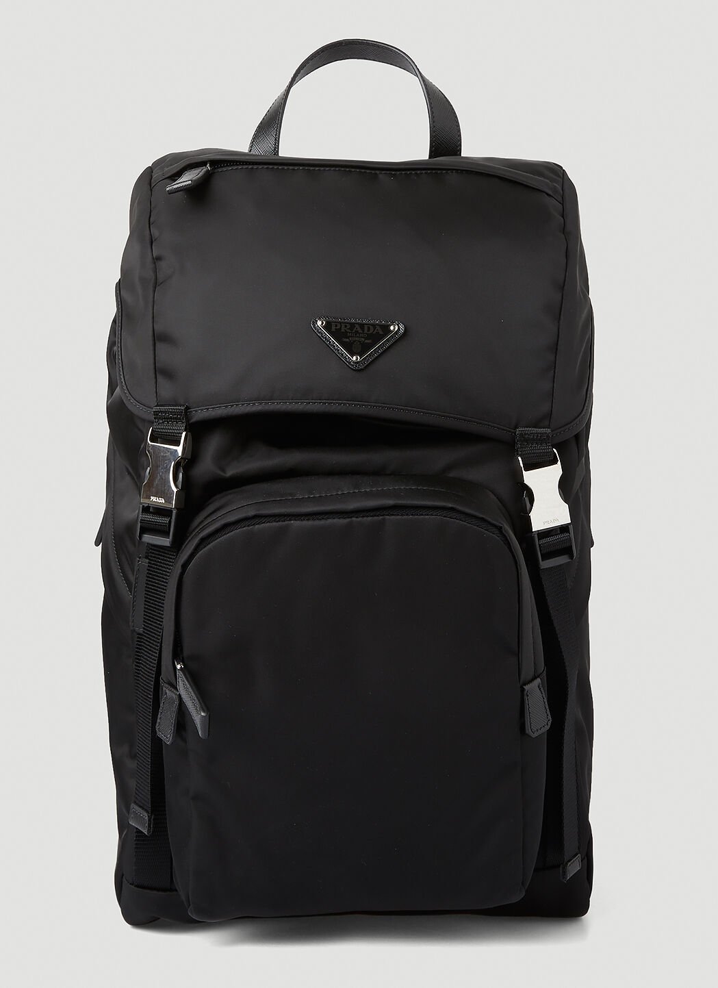 Prada black nylon backpack sales