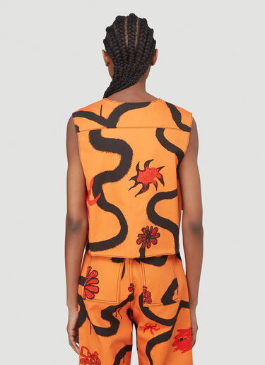 Come Tees Illustrative Snap Vest Orange com0340002