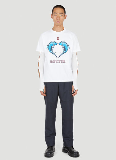 Botter Dolphin Print T-Shirt White bot0150007