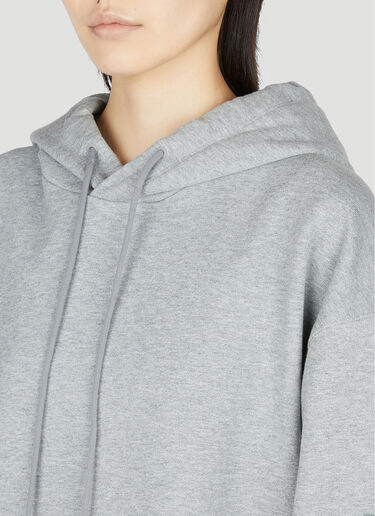 Y-3 Logo Print Hooded Sweatshirt Grey yyy0352024
