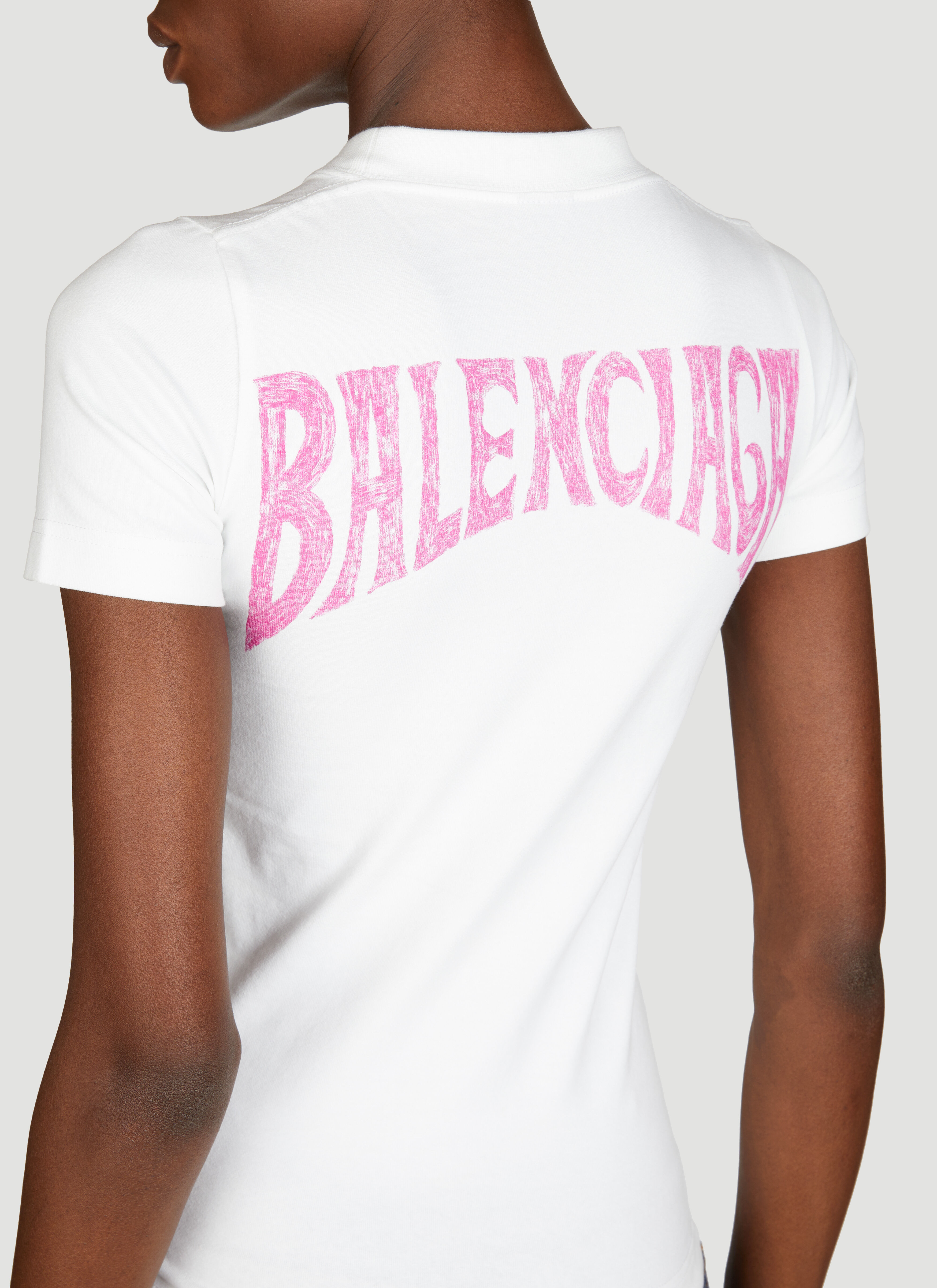 Balenciaga Women's' Paris Tropical T-Shirt in White | LN-CC®