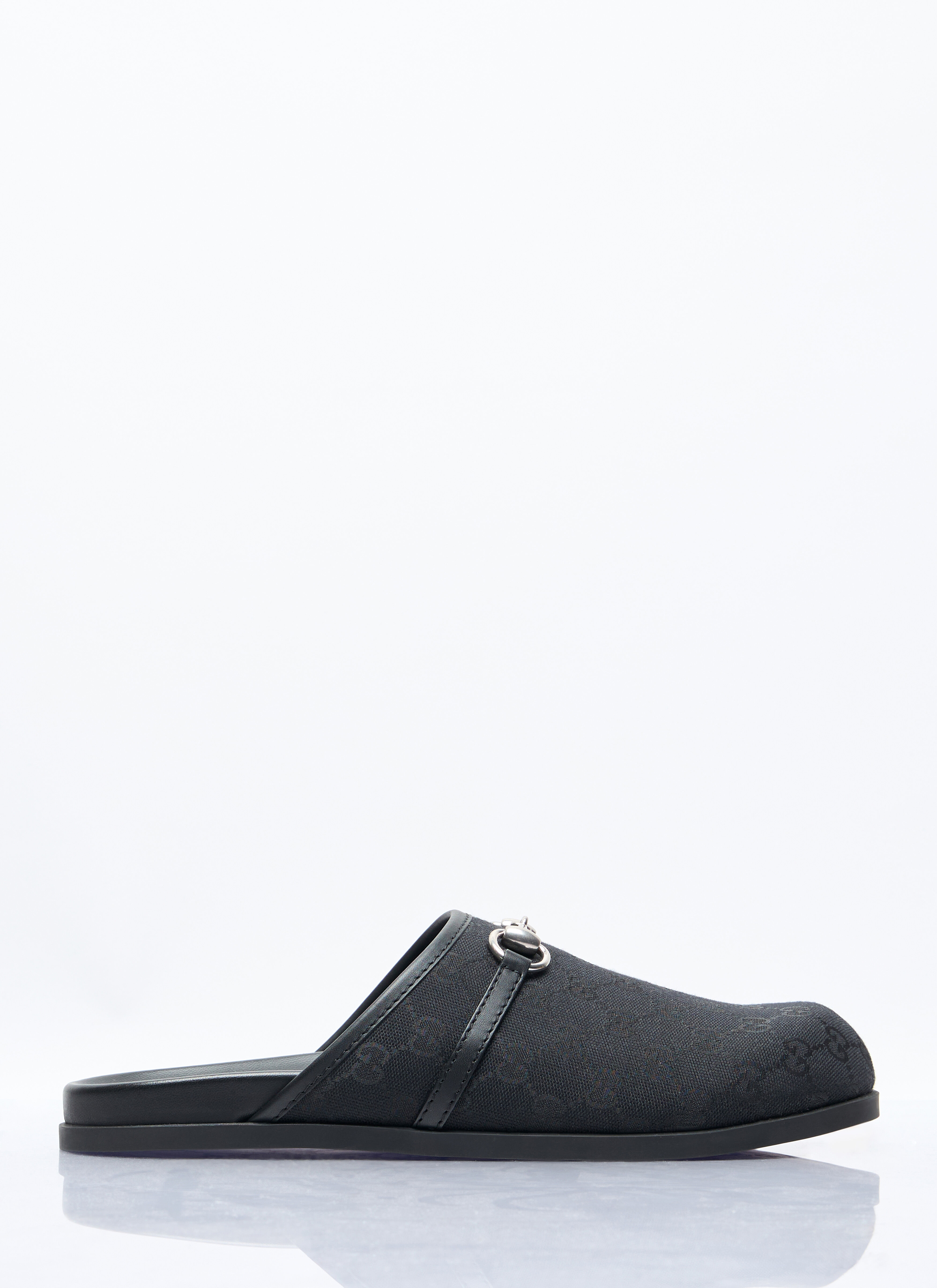 Gucci Men s Horsebit Mules in Black LN CC