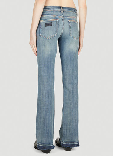 GANNI Low Rise Washed Jeans Blue gan0252014