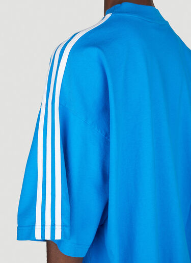 로고 프린트 티셔츠 Balenciaga x adidas 로고 프린트 티셔츠 블루 axb0151012