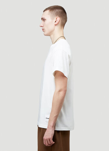 Jil Sander+ 3 Pack Classic T-Shirt White jsp0143008