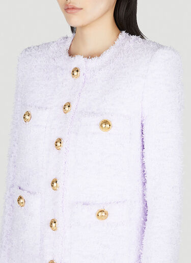 Balmain Tweed Jacket Purple bln0252033