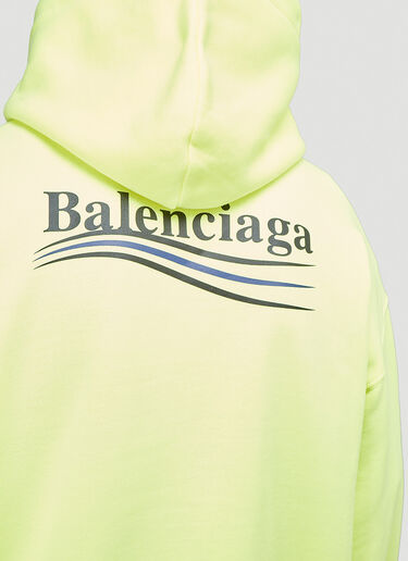Balenciaga Logo Hooded Sweatshirt Yellow bal0143022